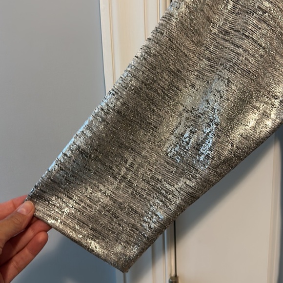 Ruby Rd. Silver Metallic Blouse - Picture 5 of 10